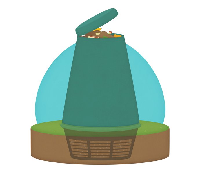 Illustration of an overstuffed Green Cone.
